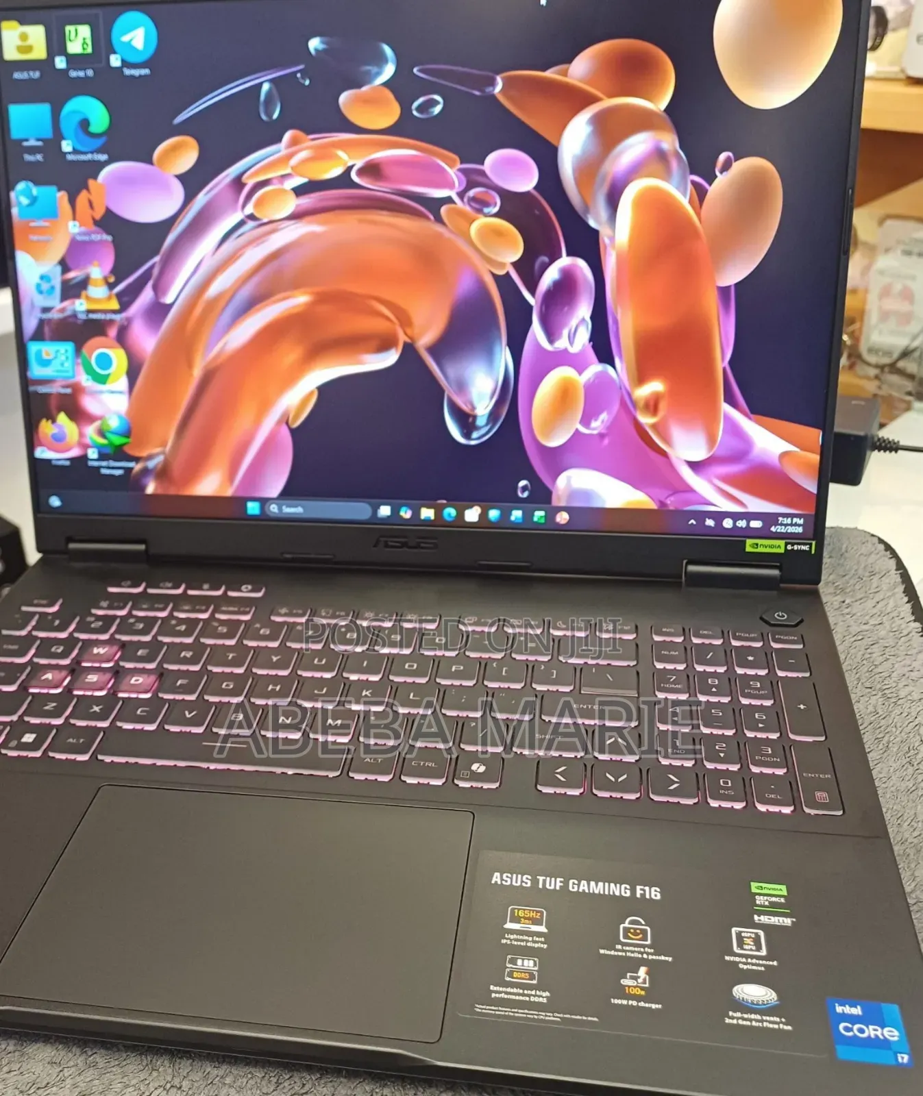 New Laptop Asus TUF Gaming A16 32GB Intel Core i7 SSD 1T