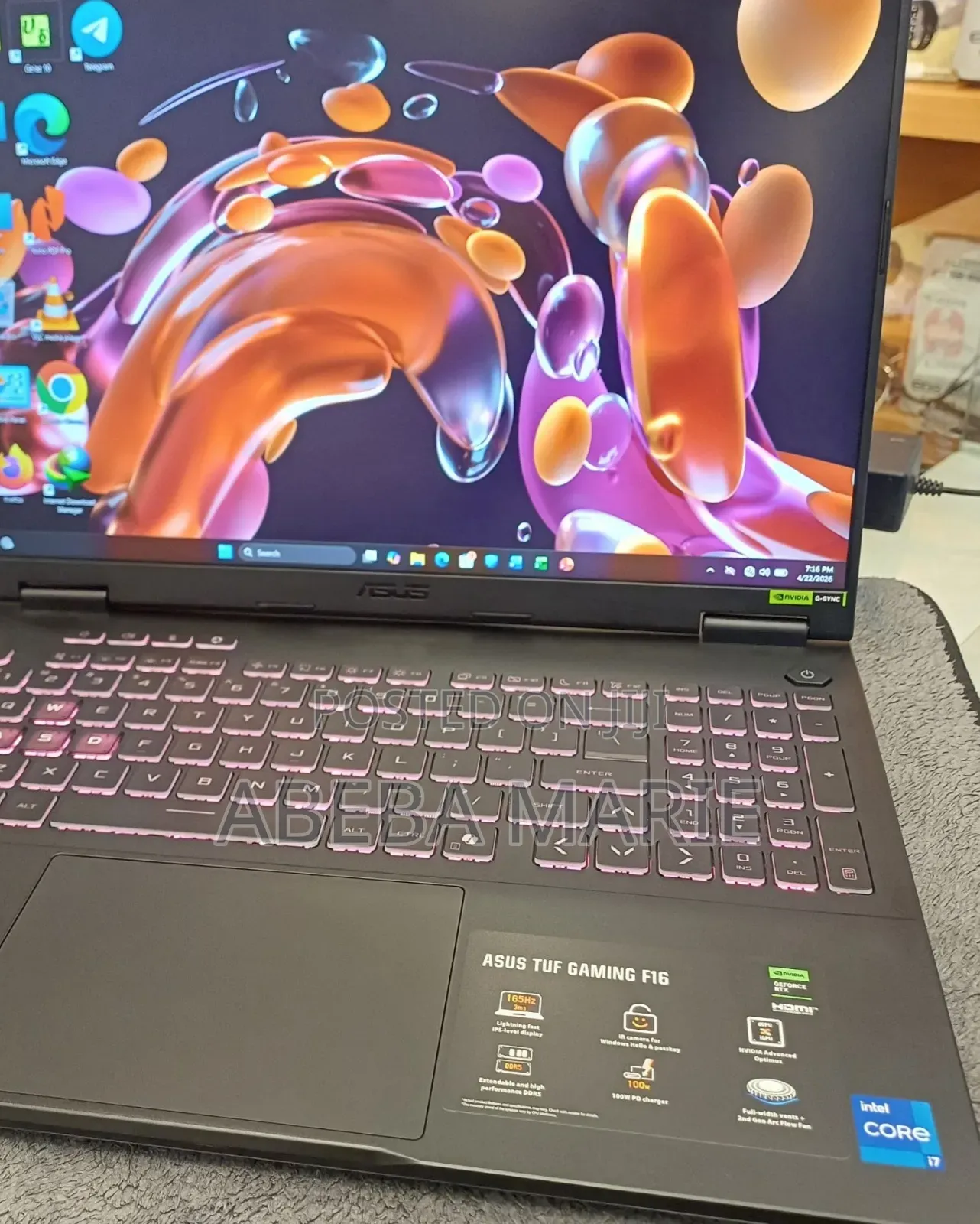 New Laptop Asus TUF Gaming A16 32GB Intel Core i7 SSD 1T