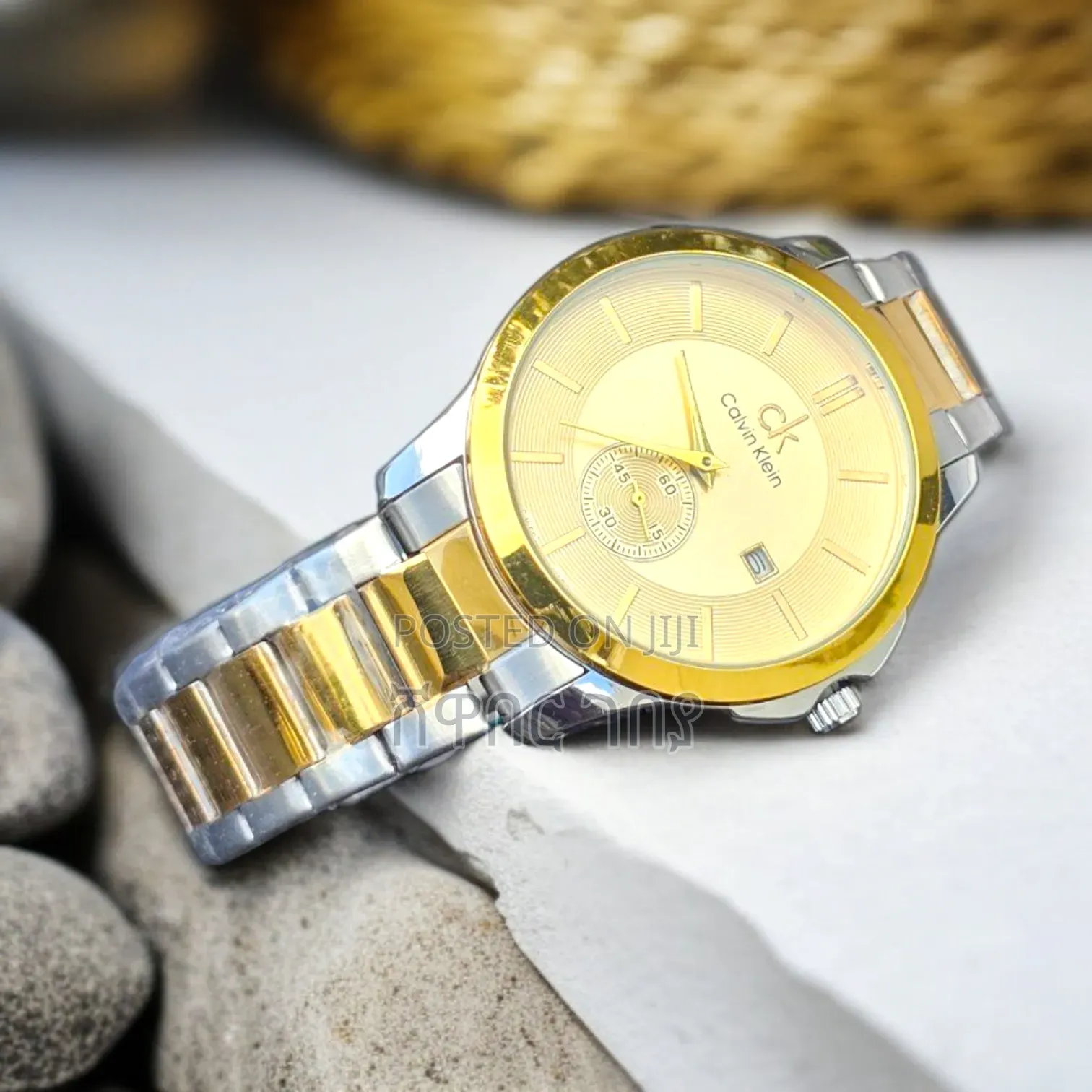 Calvin Klein Two-Tone Luxury Watch – Gold Silver Finish
