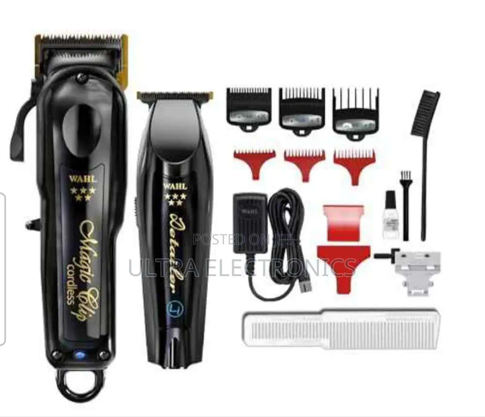 Wahl Professional 5-Star Cordless Barber Combo in Black, Featuring
