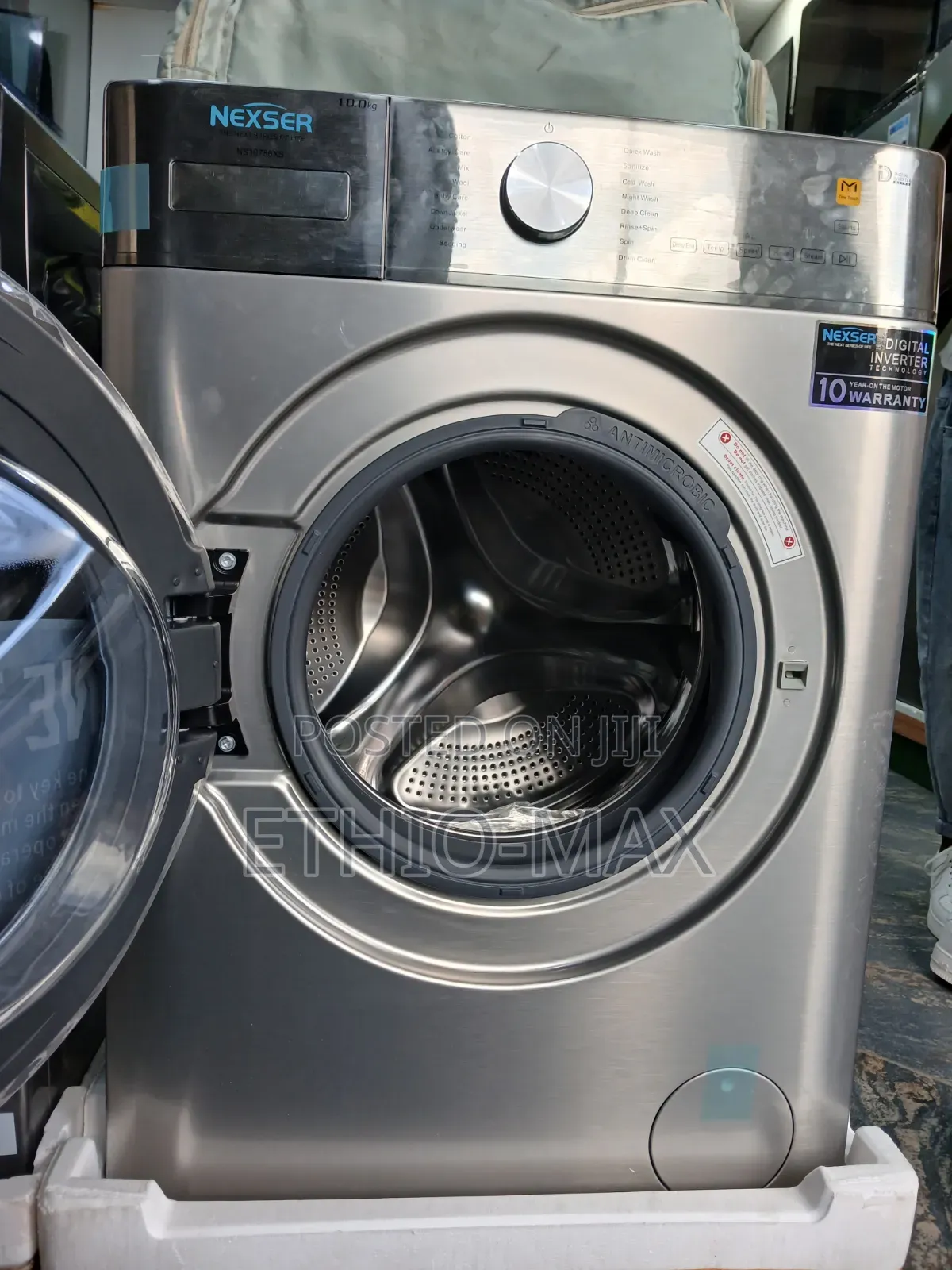 Nexser 10kg Front Load Washing Machine – Full Automatic | Premium