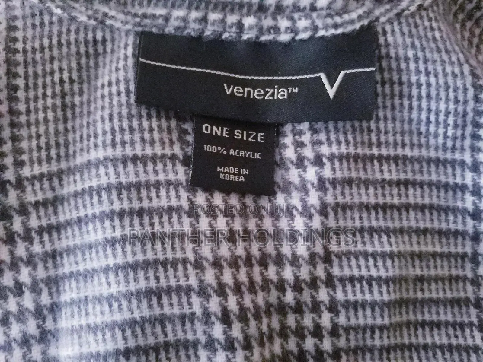 Venezia Made In Koria Print Fringe Open Front Cape Coat