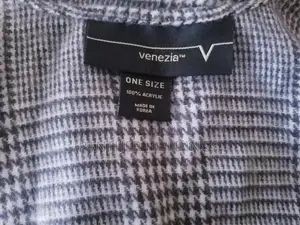 Venezia Made In Koria Print Fringe Open Front Cape Coat