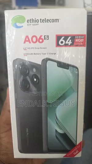 New Itel A06 64 GB Black