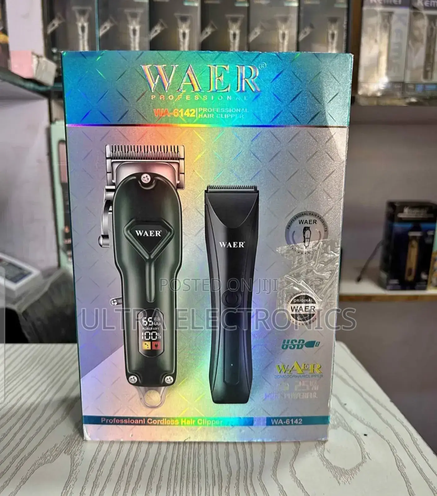Waer Professional Wa-6142 Cordless Hair Clipper.Motor Speed: 6500 RPM