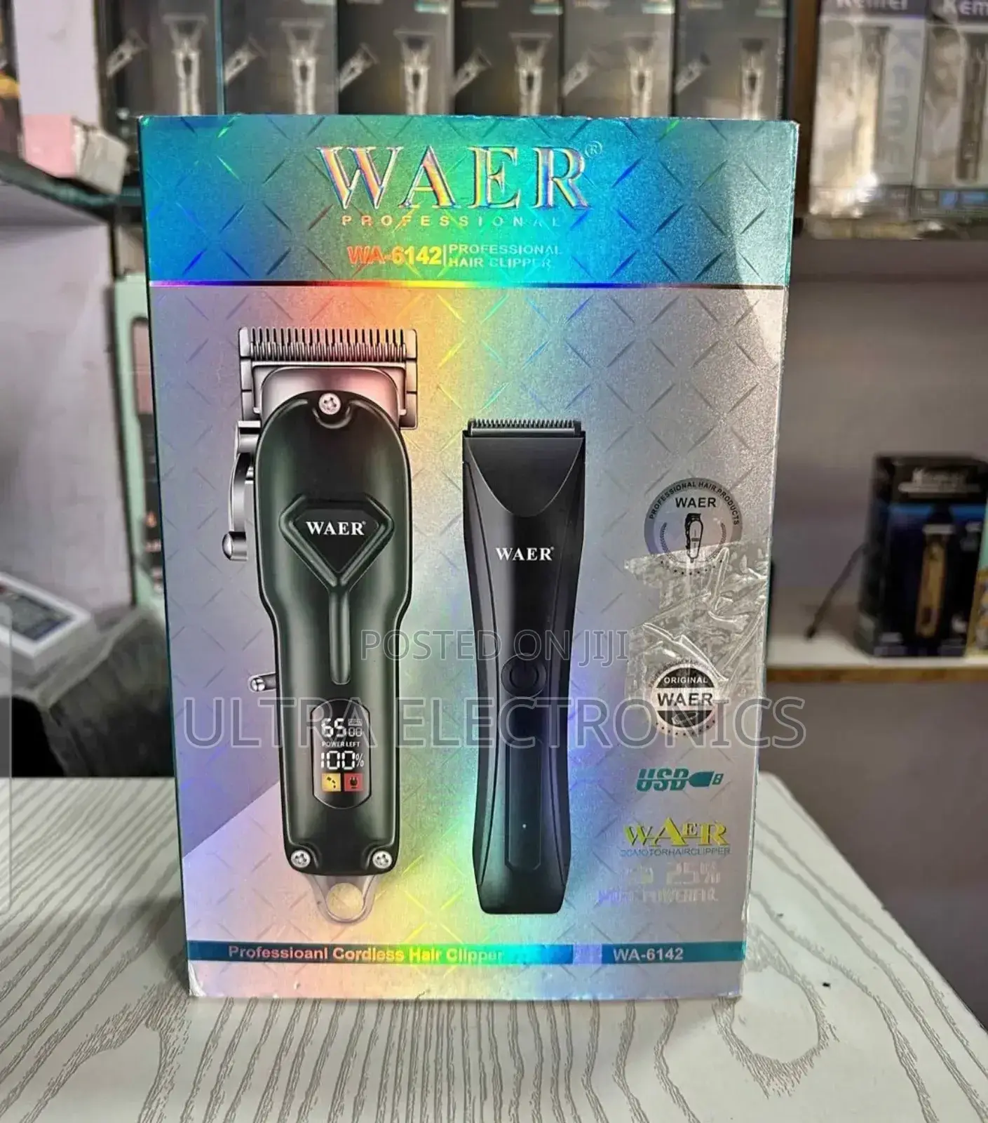 Waer Professional Wa-6142 Cordless Hair Clipper.Motor Speed: 6500 RPM
