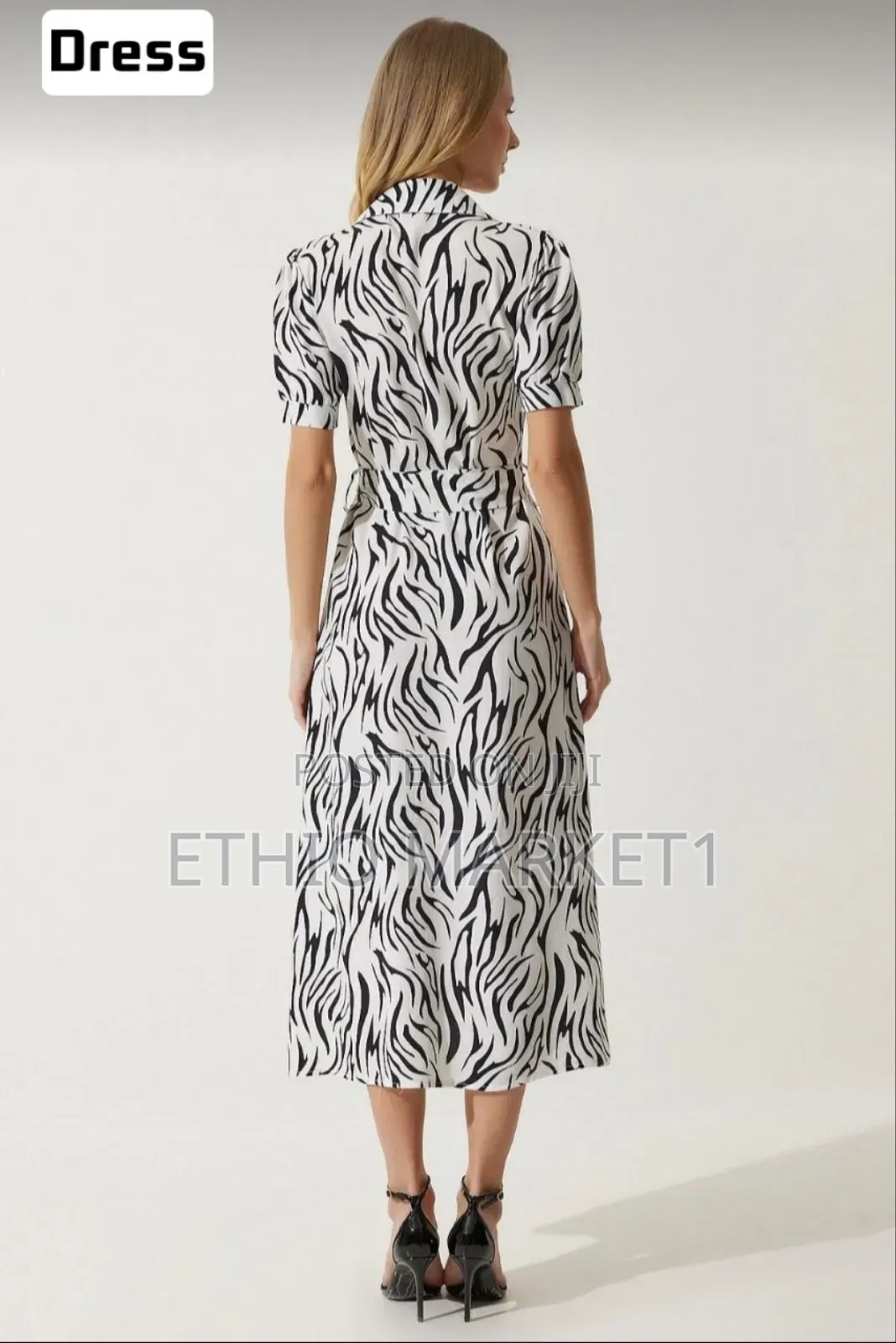 Women's Off White Geometric Print Wrap Maxi Dress
