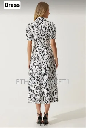 Women's Off White Geometric Print Wrap Maxi Dress