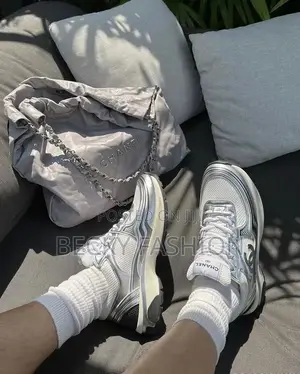 Channel Metallic Silver Shoes