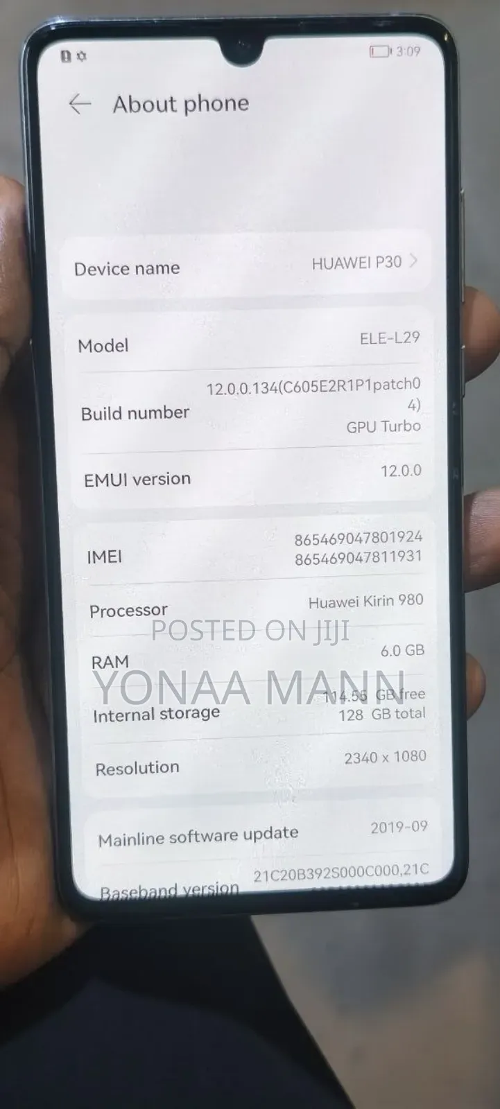 New Huawei P30 128 GB