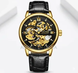 Tevise T869 Automatic Mechanical Skeleton Watch Features a Gold-Toned
