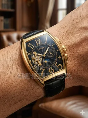 Sewor Automatic Mechanical Wristwatch, Often Featured in Gold-Tone