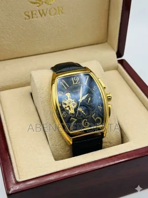 Sewor Automatic Mechanical Wristwatch, Often Featured in Gold-Tone