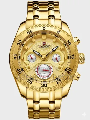 Gold-Toned Men's Wristwatch From the Brand Naviforce,