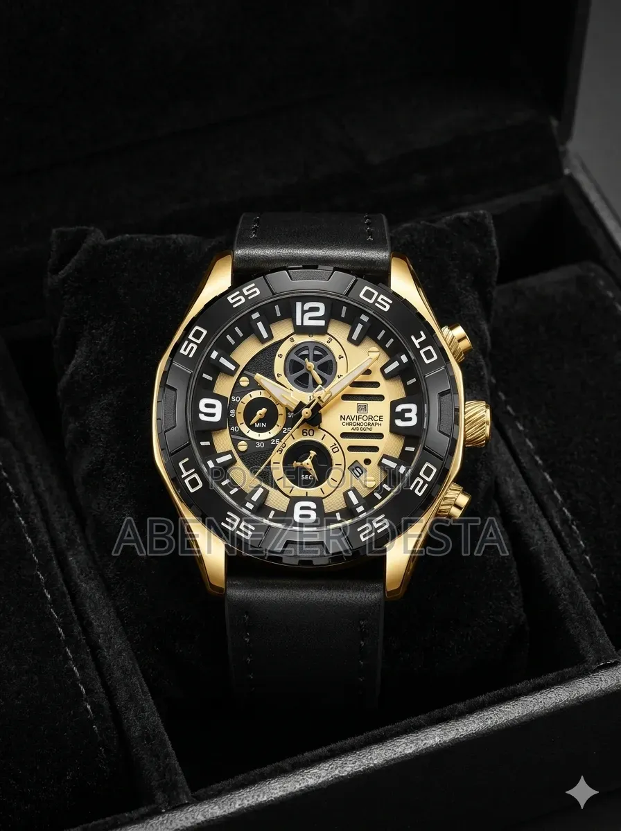 Naviforce Nf8043 Is a Men's Quartz Chronograph Wristwatch
