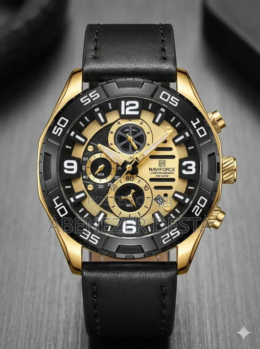 Naviforce Nf8043 Is a Men's Quartz Chronograph Wristwatch