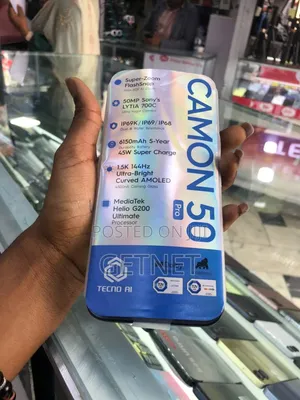 New Tecno Camon 50 Pro 256 GB Black