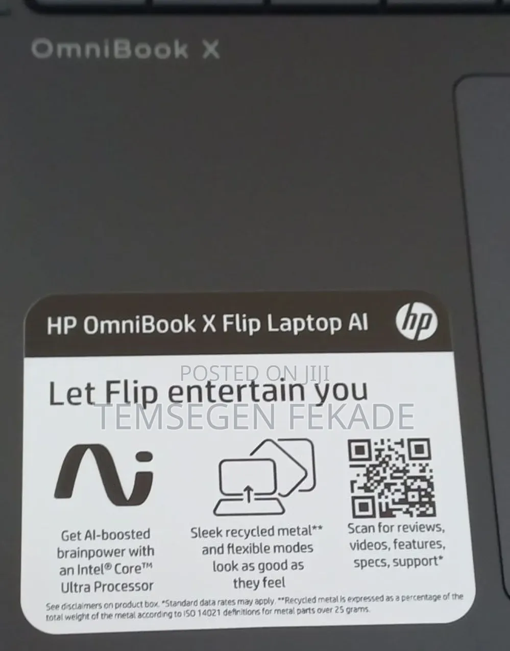 New Laptop HP OmniBook X Flip 16" 16GB Intel Core Ultra 7 SSD 1T