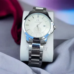 Original Calvin Klein Silver Steel Quartz Men's Dress Watch