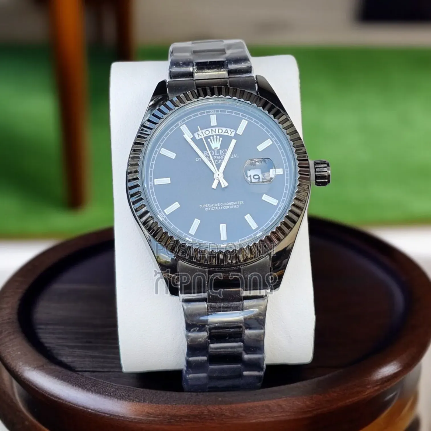 Rolex Day-Date Black Edition Premium Steel Watch for Men