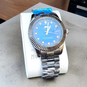 Rolex Day-Date Blue Dial Diamond Marker Luxury Watch - Addis
