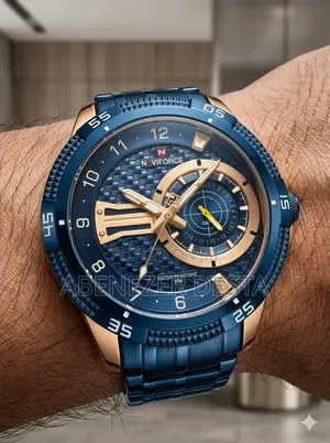 Naviforce Nf9206 Luxury Business Watch For Men, Featuring A Blue Dial