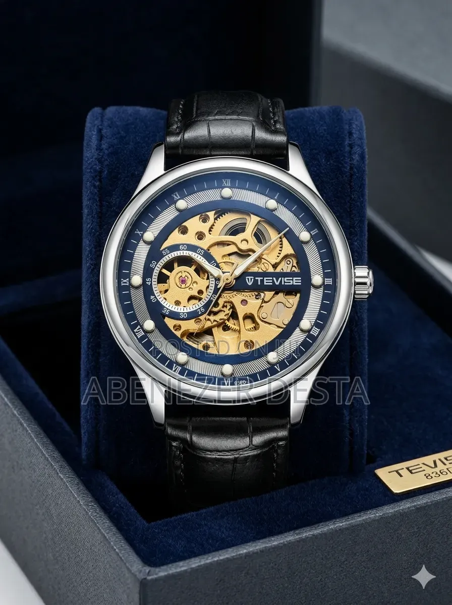 Tevise Automatic Watch, Likely Featuring a Skeleton Dial Design