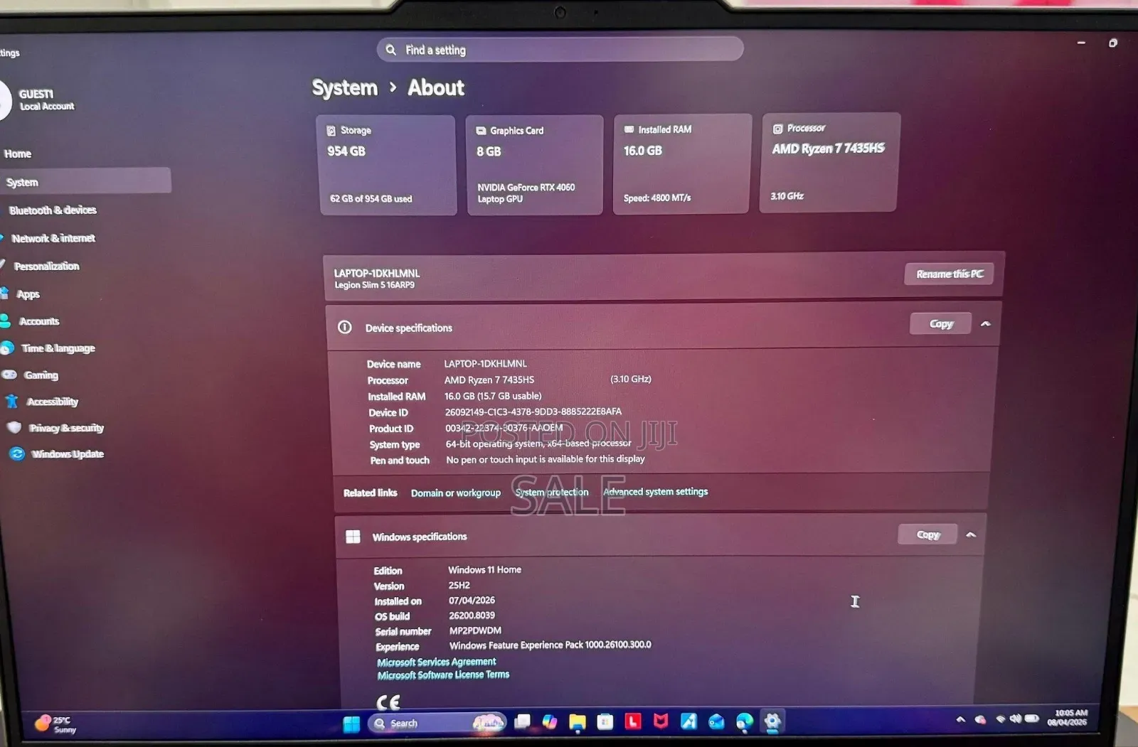 New Laptop Lenovo Legion 5 16GB AMD Ryzen 7 SSD 1T
