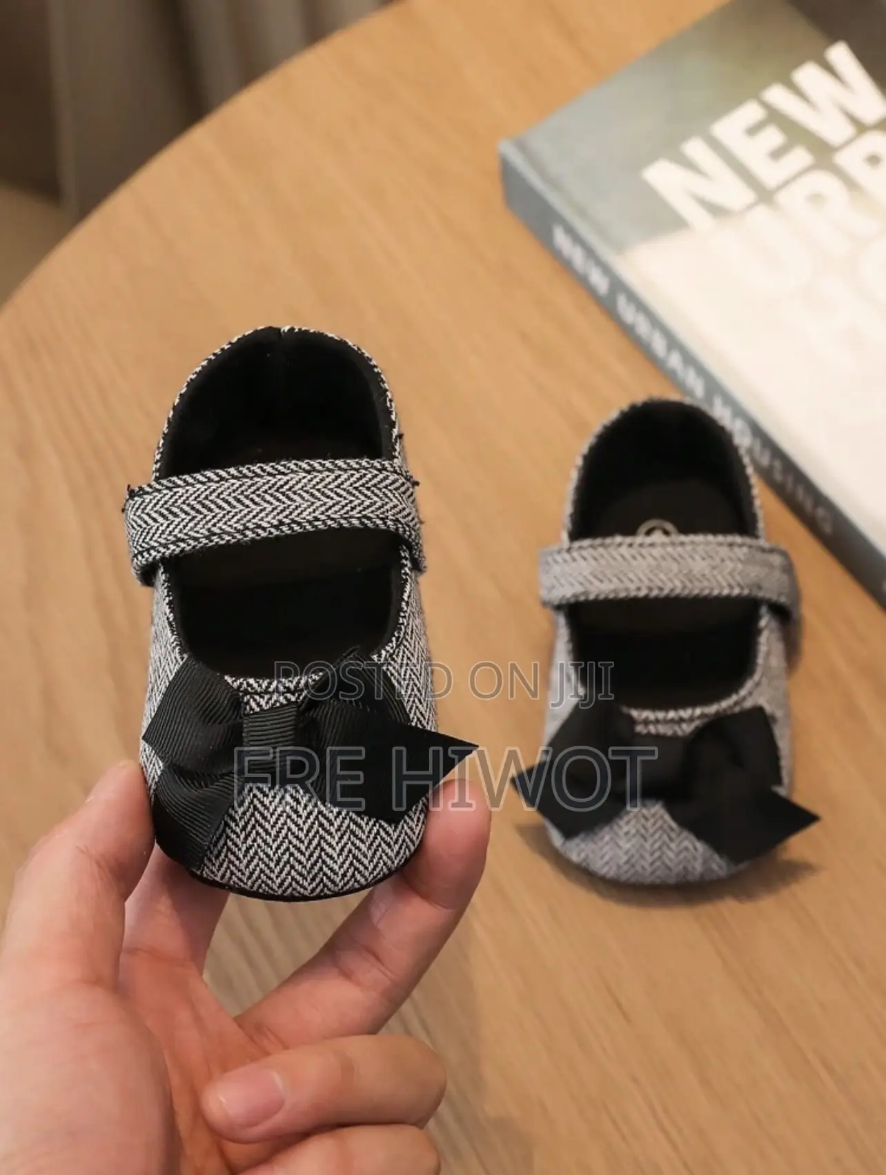 Girls Fabric Bow Decor Casual Flat Shoes