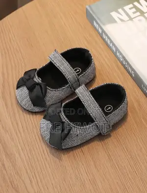 Girls Fabric Bow Decor Casual Flat Shoes