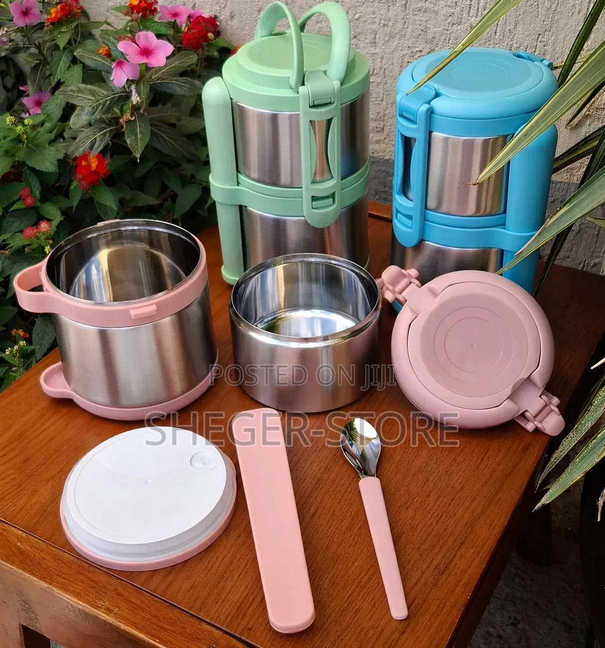 Brand New Tedemei Stainless Steel Lunch Box ኦሪጅናል የምሳ ዕቃ