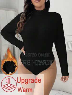 Plus Size Women's High Elastic Thickened Sherpa Black Turtleneck