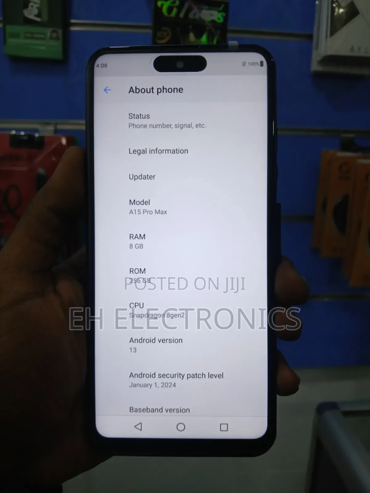 New Mobile Phone 256 GB Blue