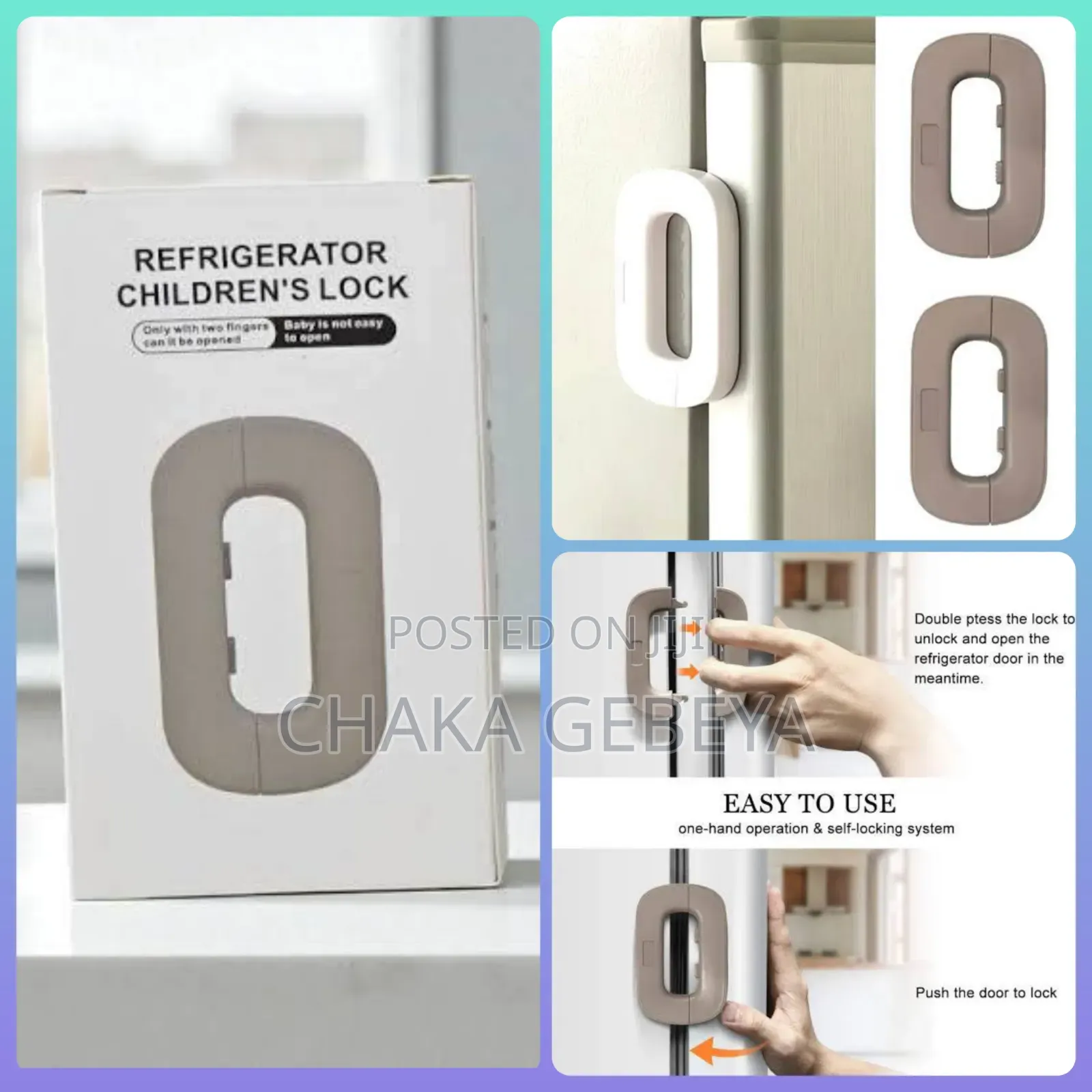 Child Safety Lock For Refrigerator Cabinets-adhesive,Easy For Adults