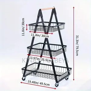 3 Layer Metal Rolling Cart