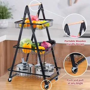 3 Layer Metal Rolling Cart