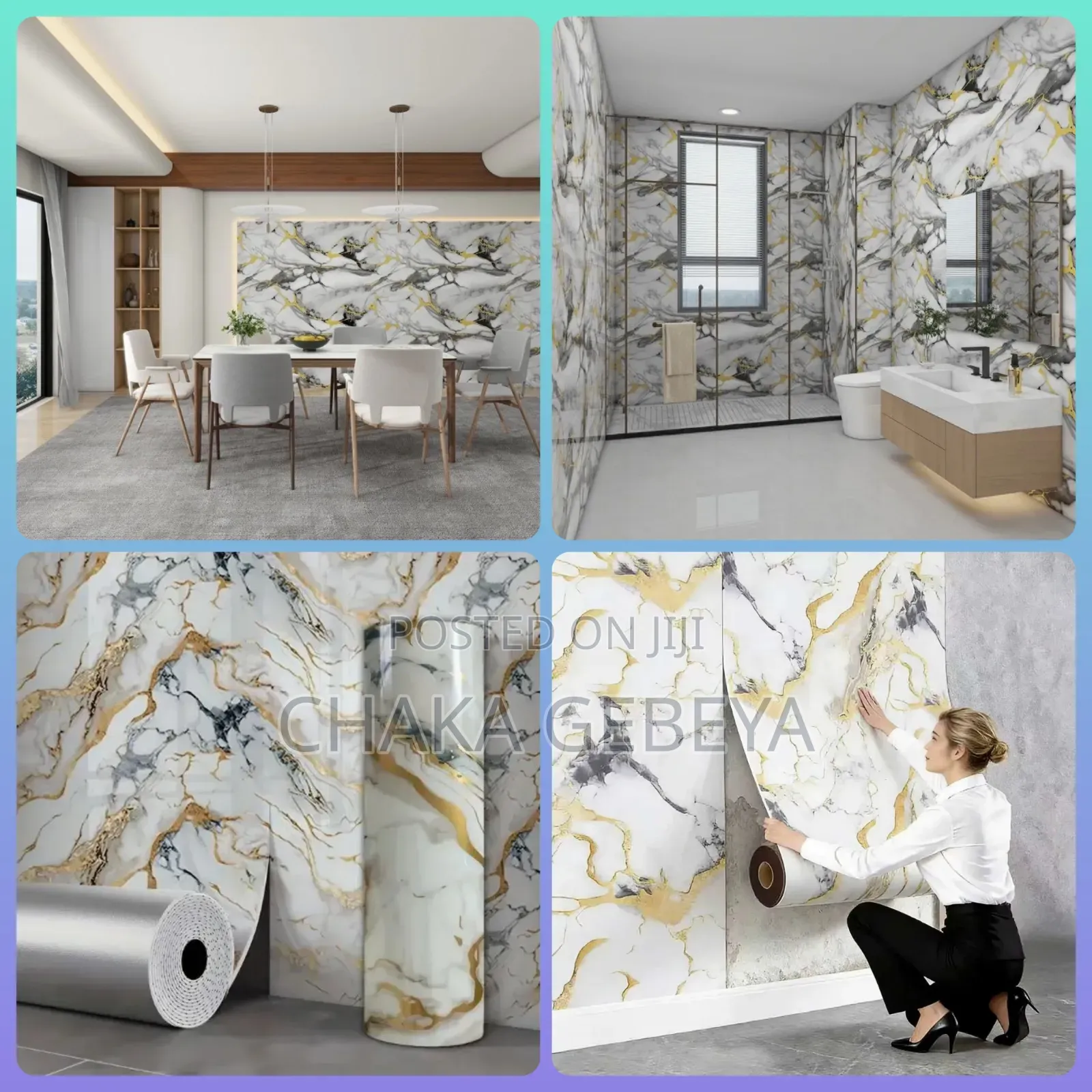 Kitchen Bathroom Sticker–Easy to Clean, Looks Expensive, Cheap Price
