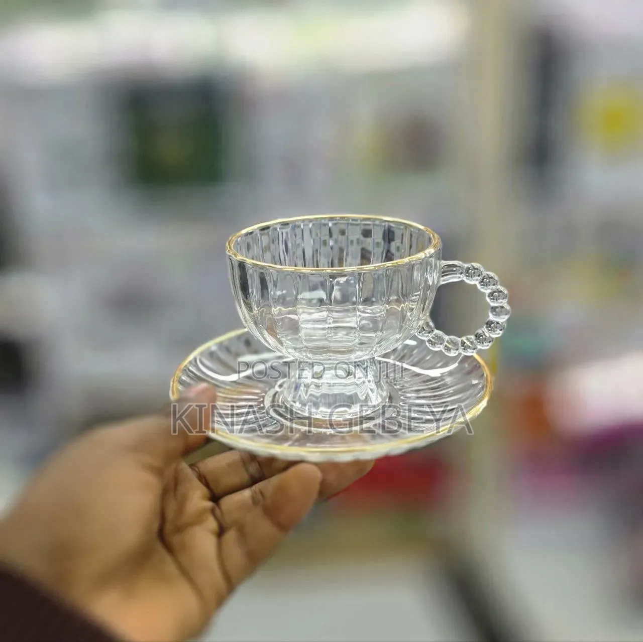 12pcs Royal Design Glassware Tea Cup