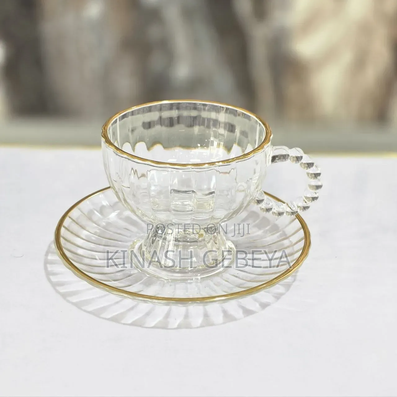 12pcs Royal Design Glassware Tea Cup