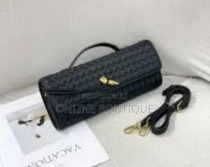 Black Woven Leather Purse
