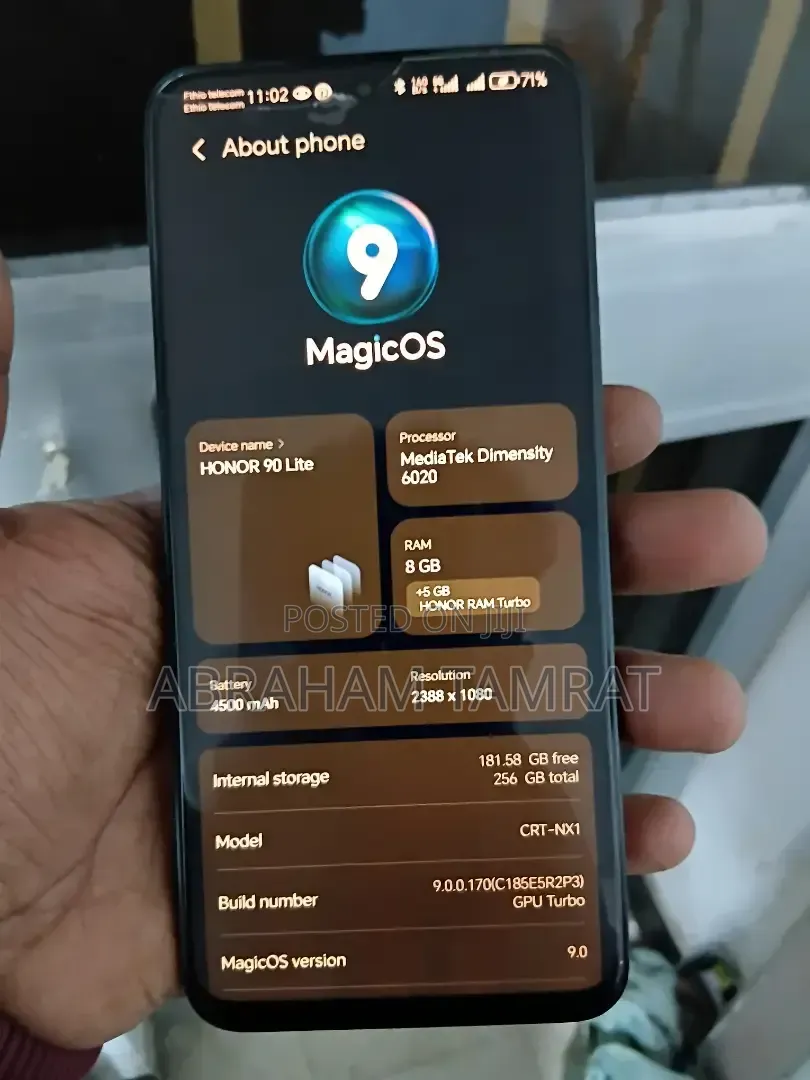 New Honor 90 Lite 256 GB Black