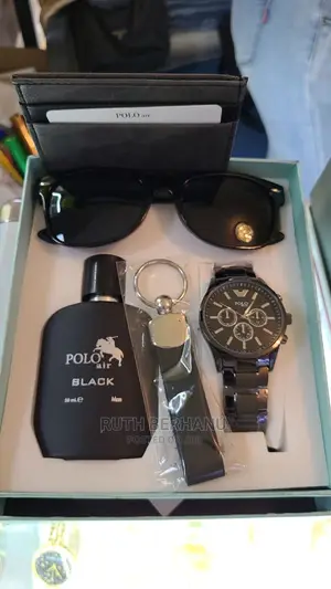 Photo - Polo Air Men's Wristwatch Perfume Glass Card Holder Keychain
