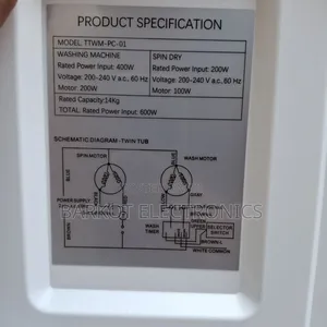 Pengchung Twn Tub Washing Mashine 14kg Quality Loading Matebya