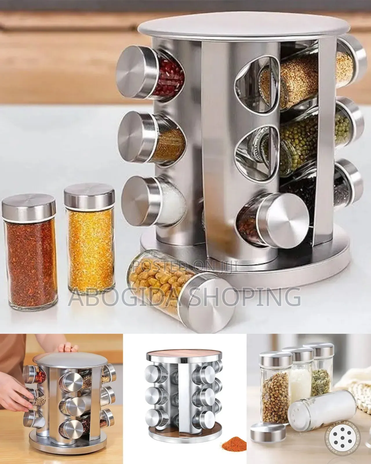 12 Jar Rotating Spice Carousel