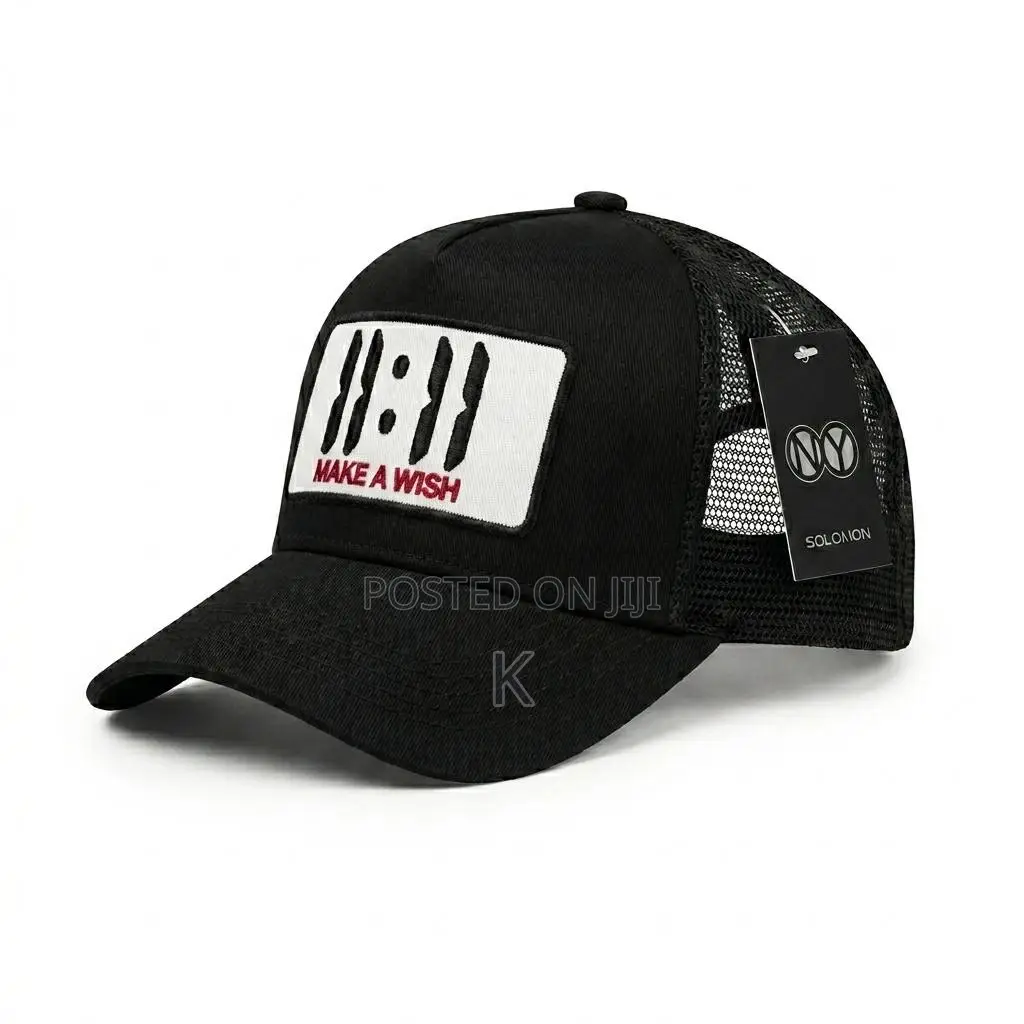 Black Mesh Trucker Cap
