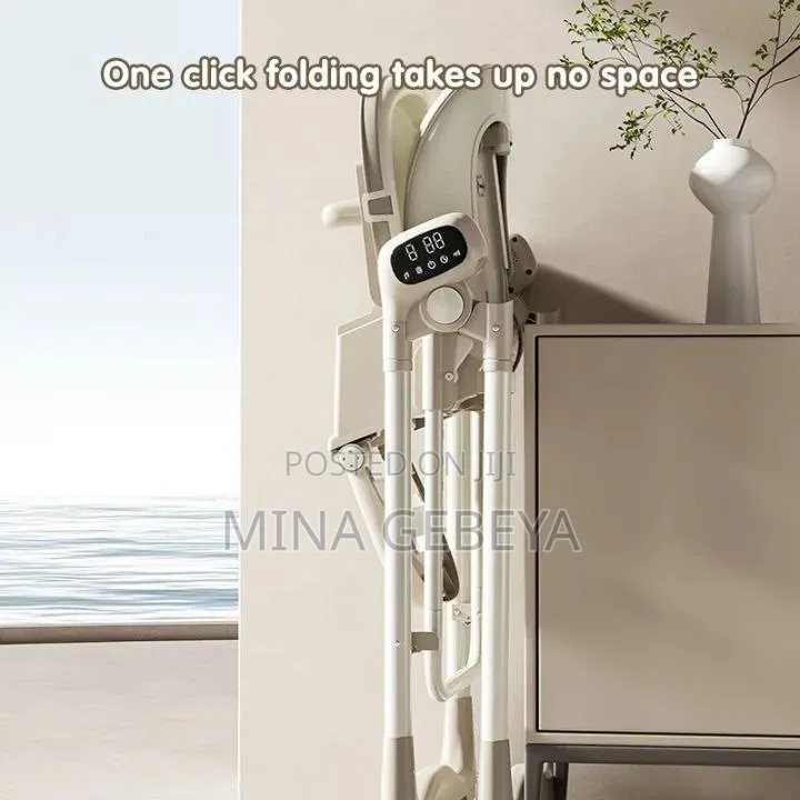 2-in-1 Electric Baby High Chair Swing With Remote Control
