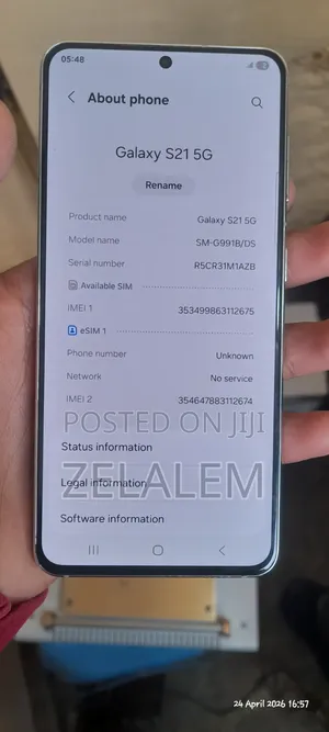 Samsung Galaxy S21+ 5G 256 GB White