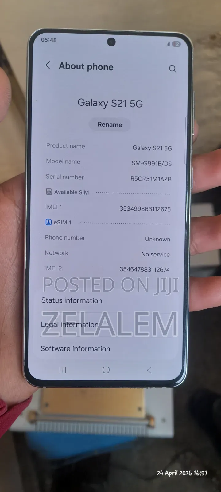 Samsung Galaxy S21+ 5G 256 GB White