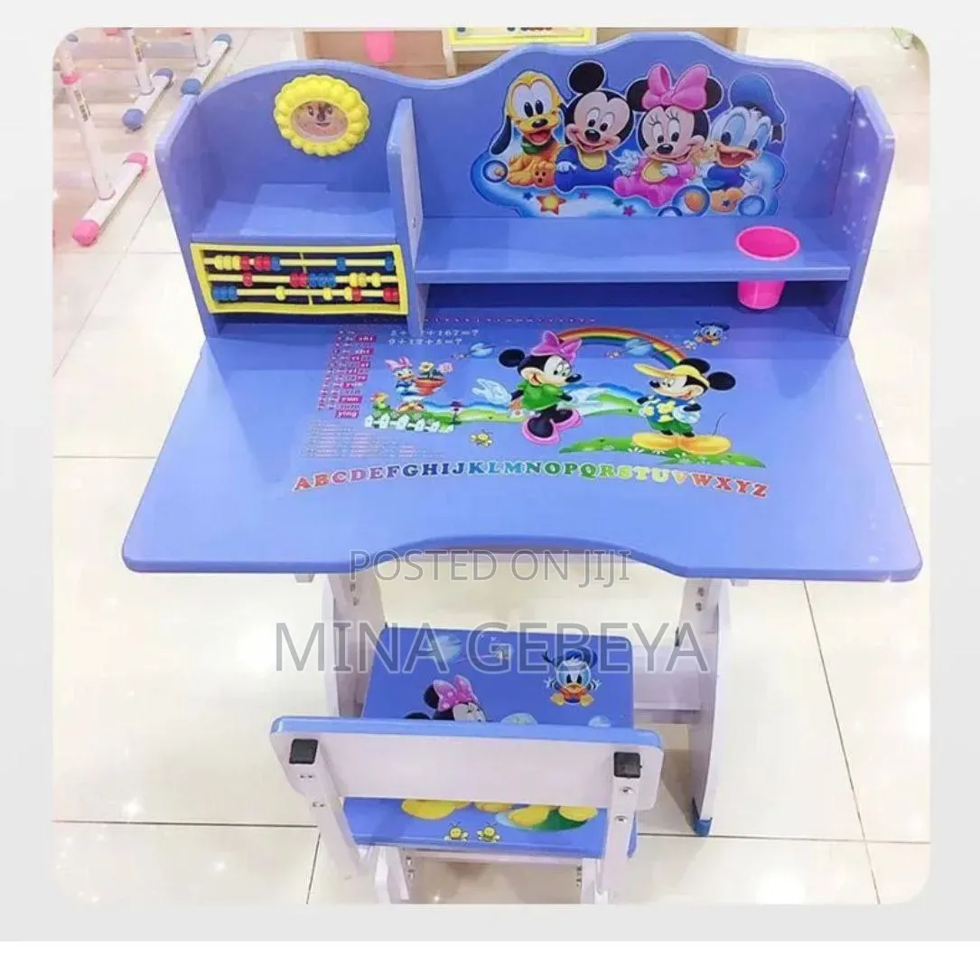 Cute Modern Kids Study Table + Chair Set