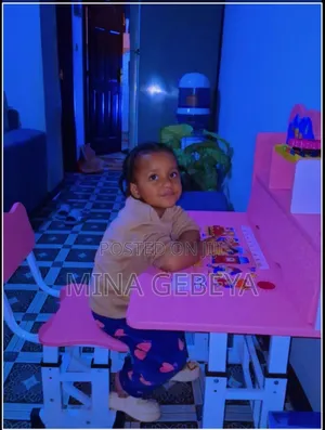 Cute Modern Kids Study Table + Chair Set